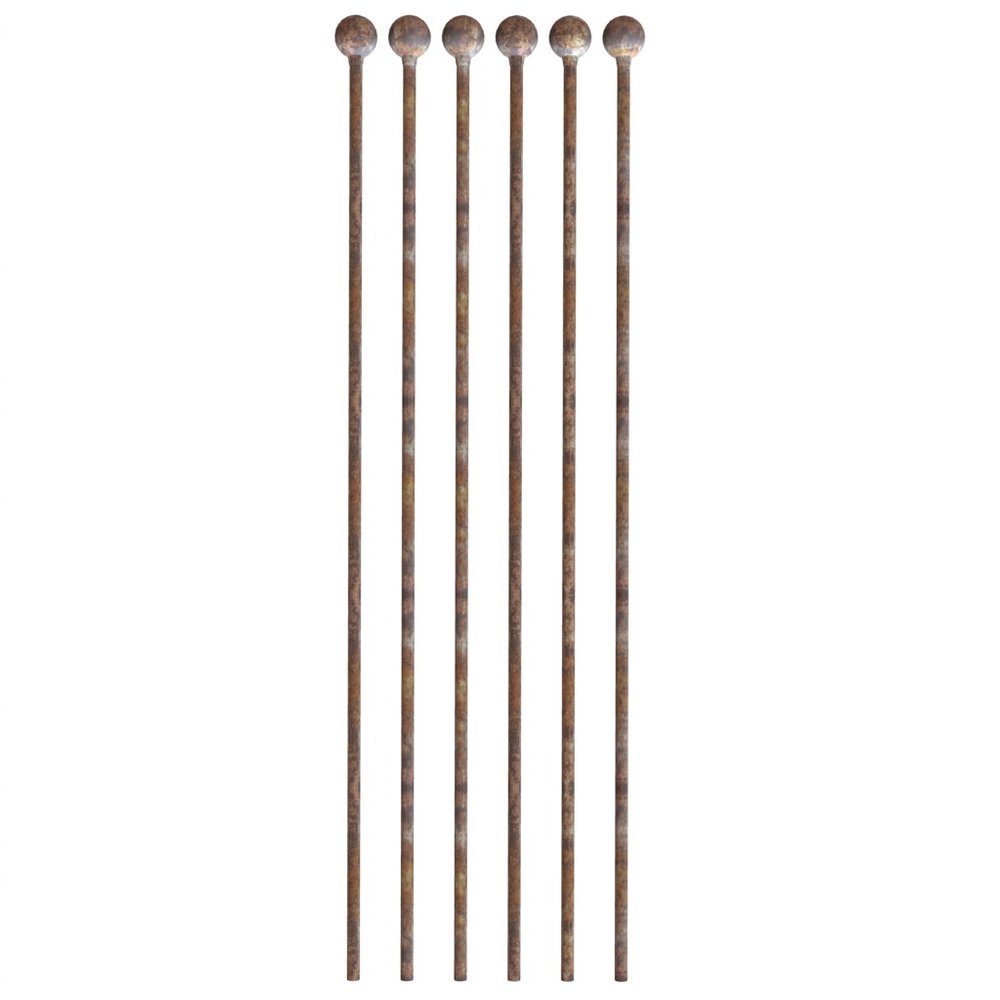 Set of ball topped stakes